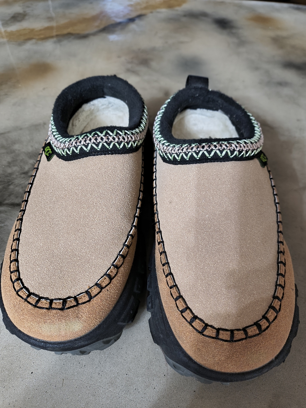 Women's Slip-On Suede Casual Platform Shoes in Tan